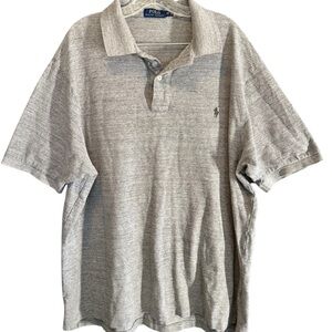 POLO RALPH LAUREN Men’s Gray Iconic Mesh Short Sleeve Knit Corpcore Preppy 2XLT